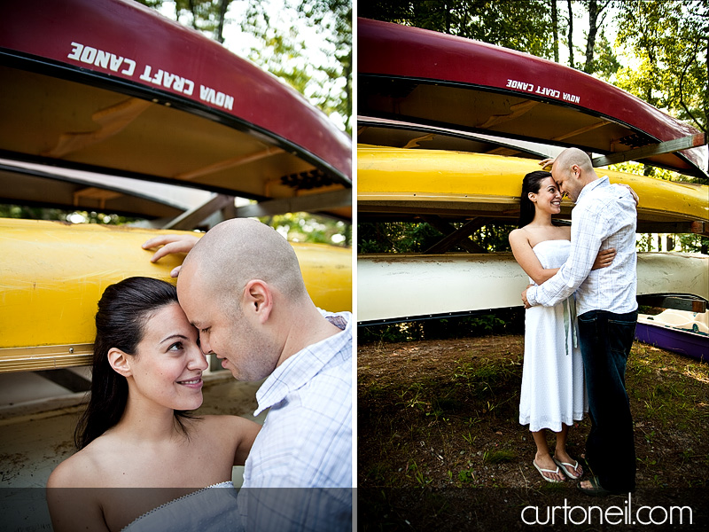 Engagement Shoot - Pancake Bay, canoe rack