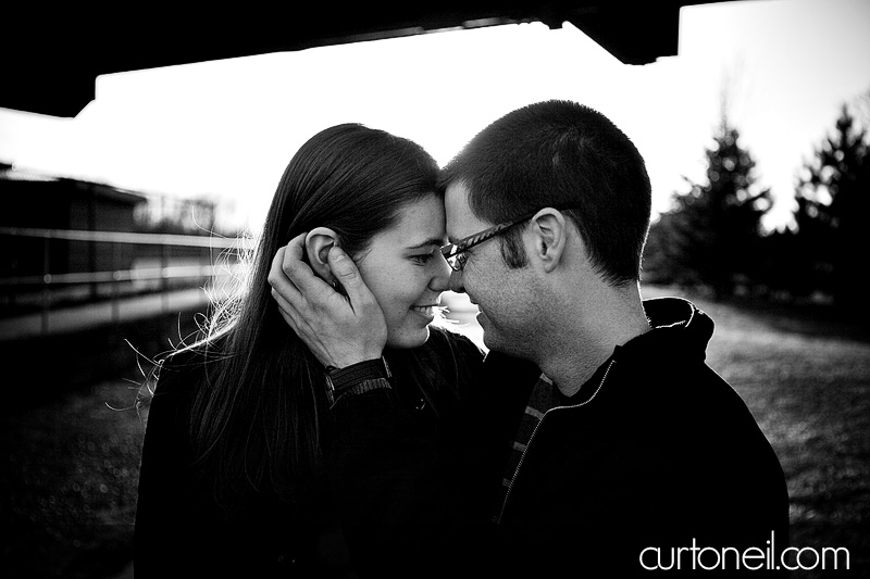 Engagement Pictures - someone's ear is in danger of having hair brushed over it - Jenn and Matt