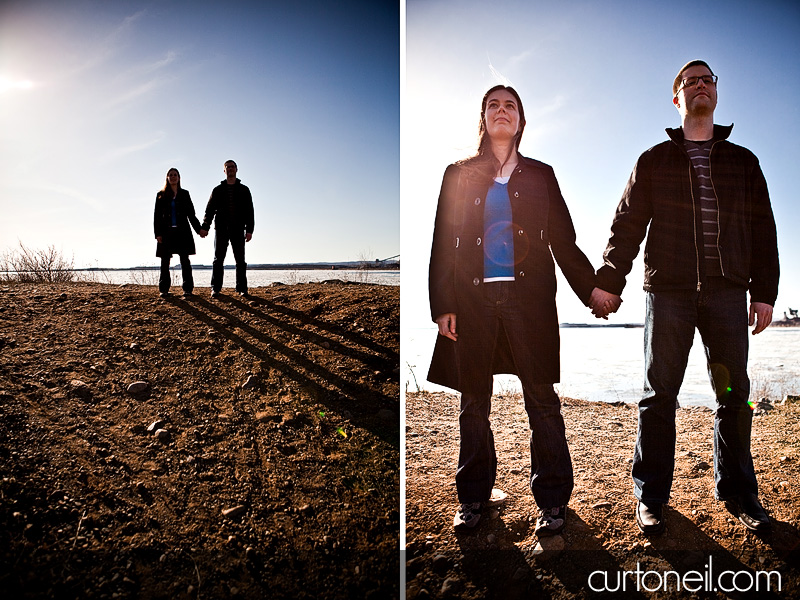 Engagement Pictures - Sault Canal on the edge - Jenn and Matt