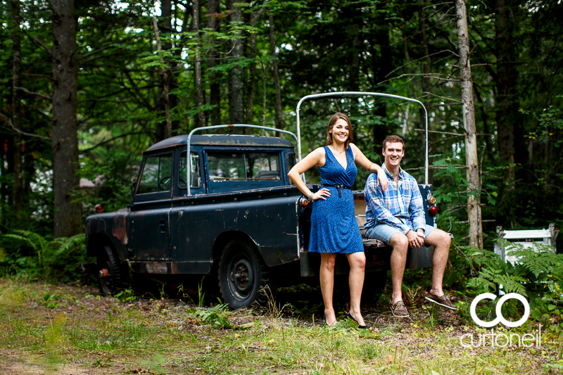 Sault Ste Marie Engagement Photography - Joanna and Adam - summer, landrover, Mill Square, night