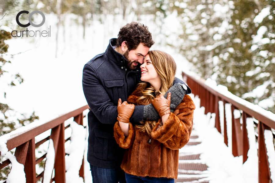 Sault Ste Marie Engagement Photography - Katey and Aaron - sneak peek, Fort Creek, winter