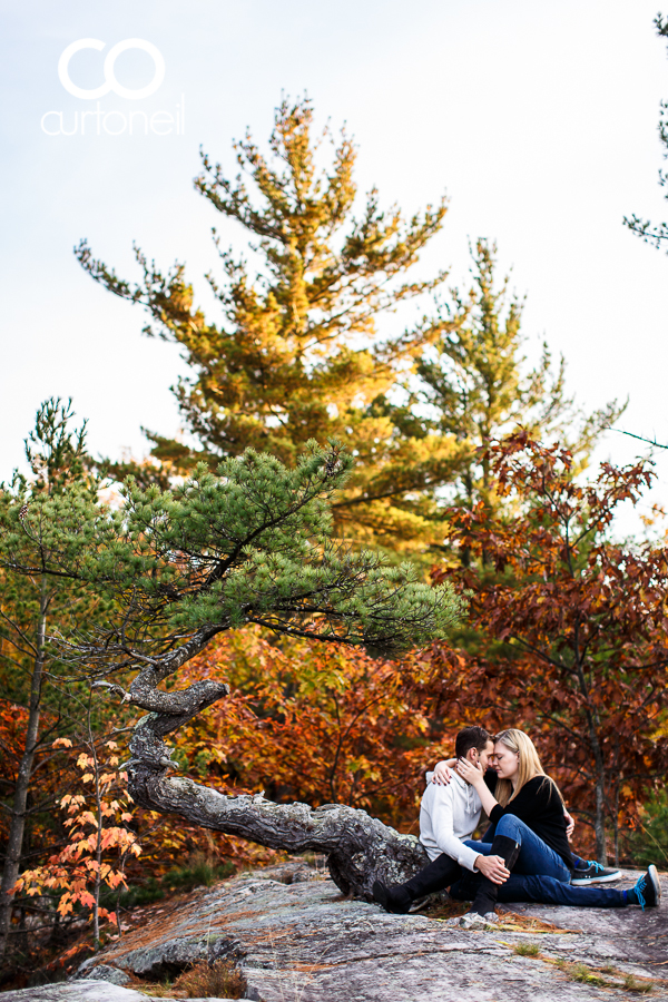 Sault Ste Marie Engagement Photography - Katie and Robbie - Pine Island, fall, haunted, Checy truck