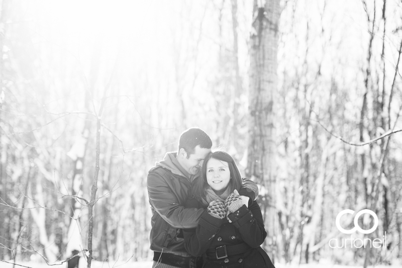 Sault Ste Marie Engagement Photography - Kendra and Chris - winter, snow, cold, Wishart Park