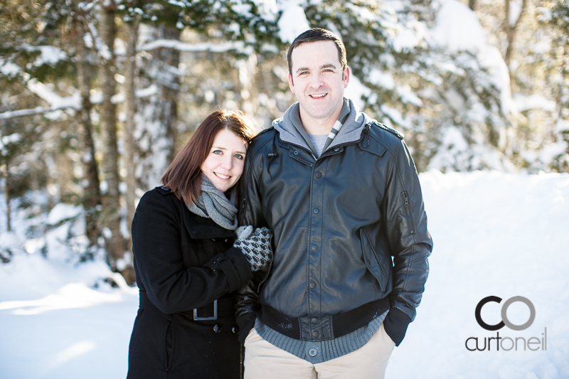 Sault Ste Marie Engagement Photography - Kendra and Chris - winter, snow, cold, Wishart Park