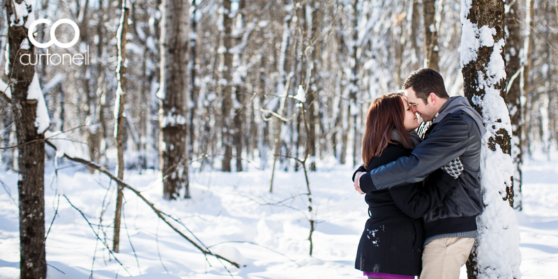 Sault Ste Marie Engagement Photography - Kendra and Chris - cold, winter, sneak peek, Wishart Park