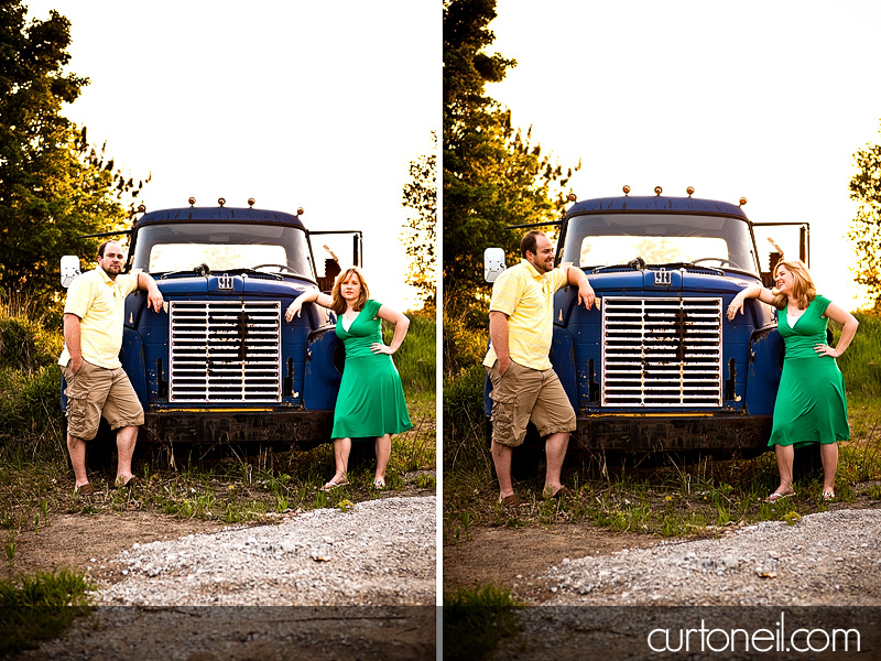 Engagement Shoot - Katie and Paul - sunset at the old truck