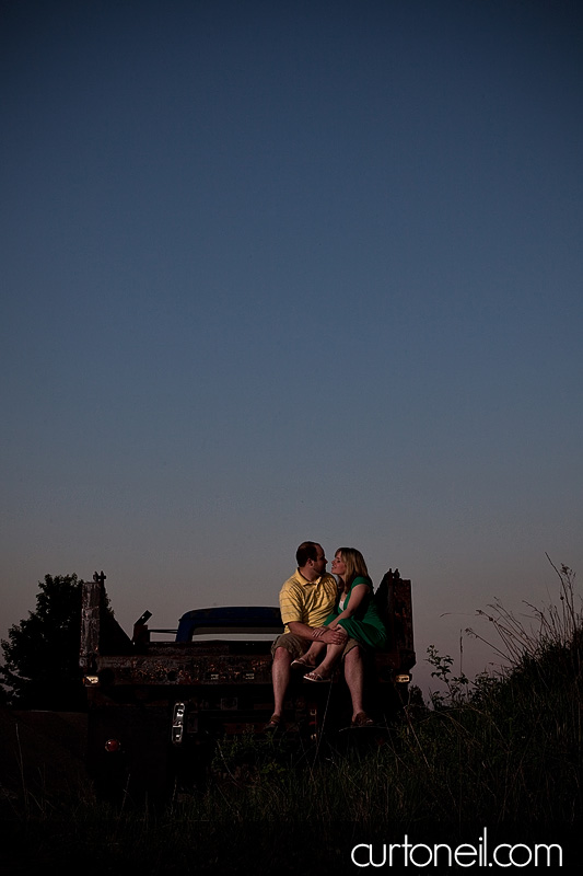 Engagement Shoot - Katie and Paul - sunset at the old truck