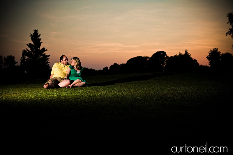 Engagement Shoot - Katie and Paul - fairway sunset
