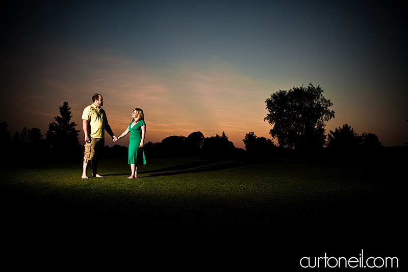 Engagement Shoot - Katie and Paul - fairway sunset