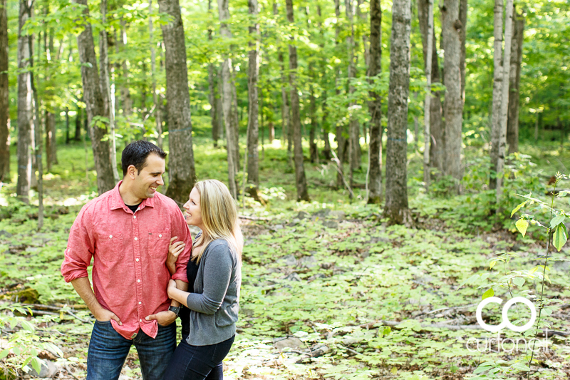 Sault Ste Marie Engagement Photography - Kylie and Brian - St. Joseph Island, camp, creepy cabin, mystery animal