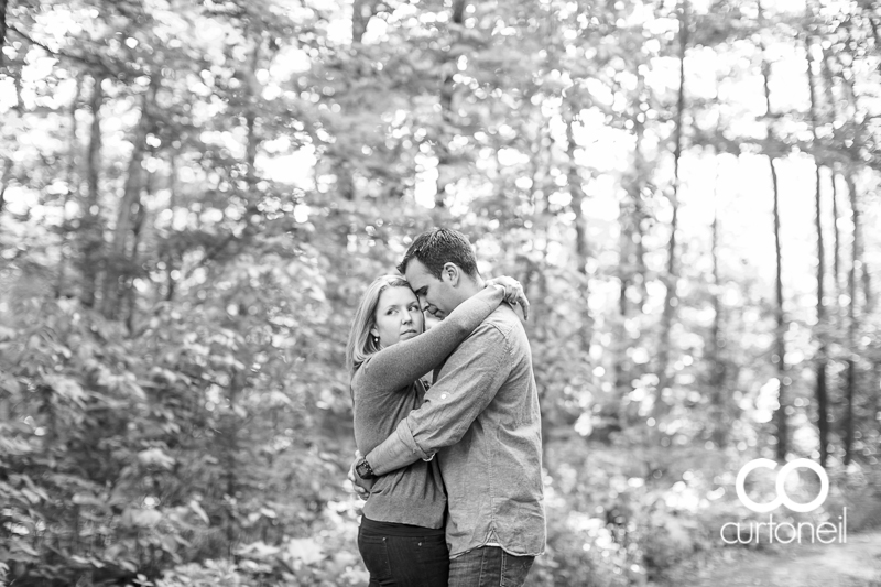 Sault Ste Marie Engagement Photography - Kylie and Brian - St. Joseph Island, camp, creepy cabin, mystery animal