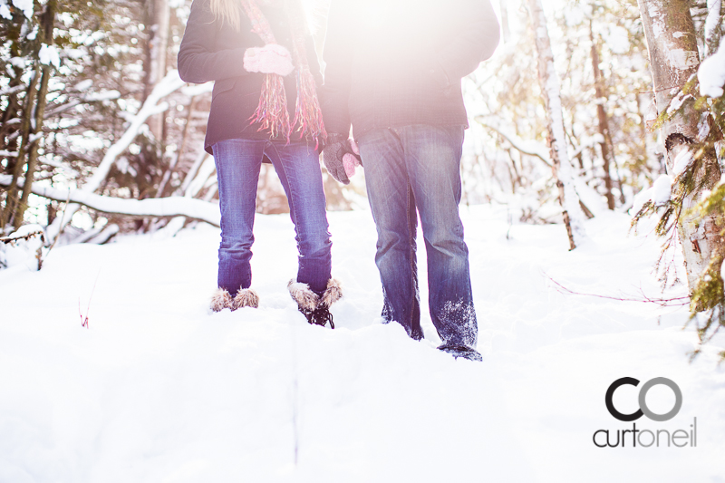 Sault Ste Marie Engagement Photographer - Leah and Ryan - St. Joseph Island, winter, snow, cold