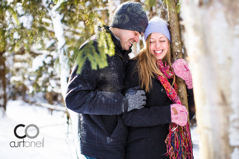 Sault Ste Marie Engagement Photography - Leah and Ryan - St. Joseph Island, winter, cold, sneak peek