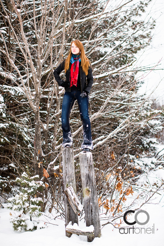 Sault Ste Marie Engagement Photography - Lindsey and John - Mockingbird Hill Farm, snow storm, winter