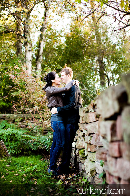 Sault Ste Marie Engagement Photography - May and Mark - sneak peek from the gardens at the Soo Locks