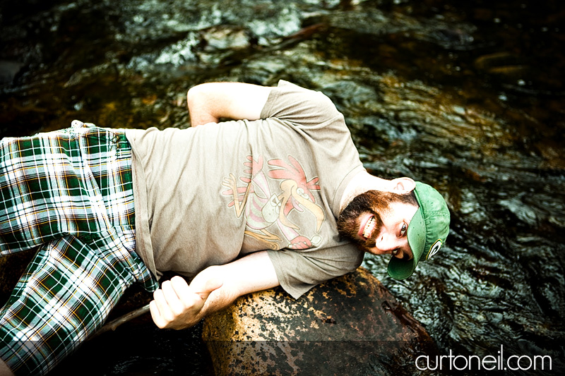 Sault Engagement Photography - Mel and Jim - hands in the water