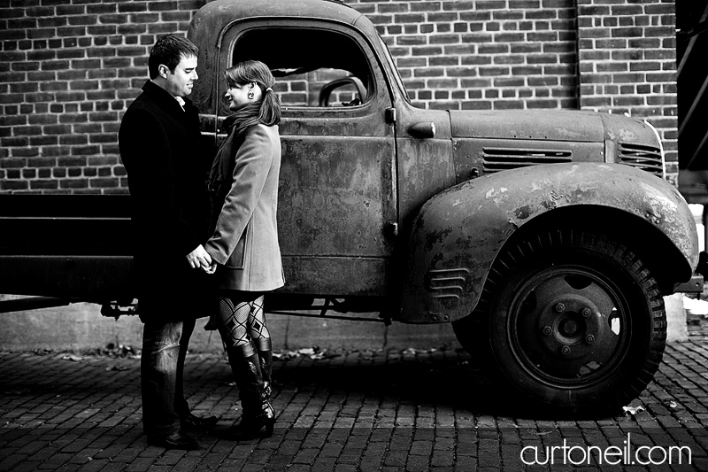 Toronto Engagement Photography - Natasha and Jeff - Distilery District, Kensington Market, Graffiti Alley