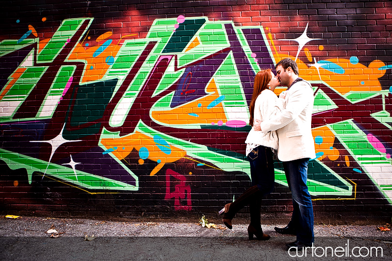 Toronto Engagement Photography - Natasha and Jeff - Distilery District, Kensington Market, Graffiti Alley