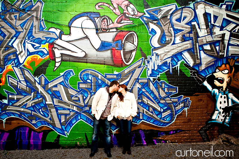 Toronto Engagement Photography - Natasha and Jeff - Distilery District, Kensington Market, Graffiti Alley