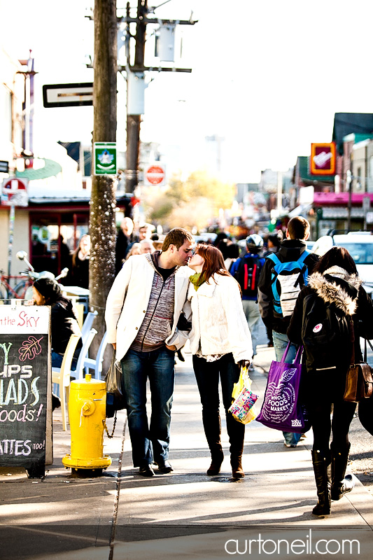Toronto Engagement Photography - Natasha and Jeff - Distilery District, Kensington Market, Graffiti Alley