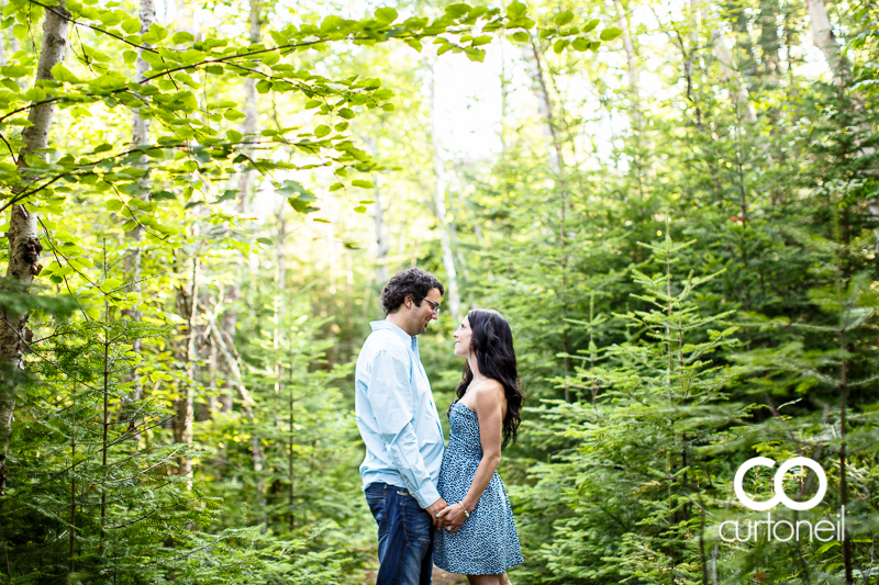 Sault Ste Marie Engagement Photography - Nicole and Johnny - Bathtub Island, Lake Superior, Katherine Cove, sunset, sand, beach, trees