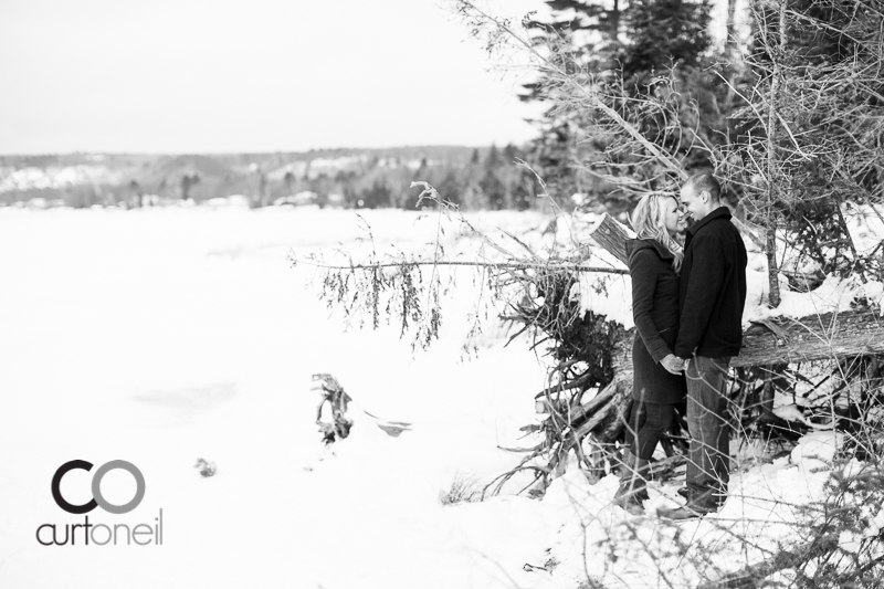 Sault Ste Marie Engagement Photography - Rachel and James - winter, cold, ice