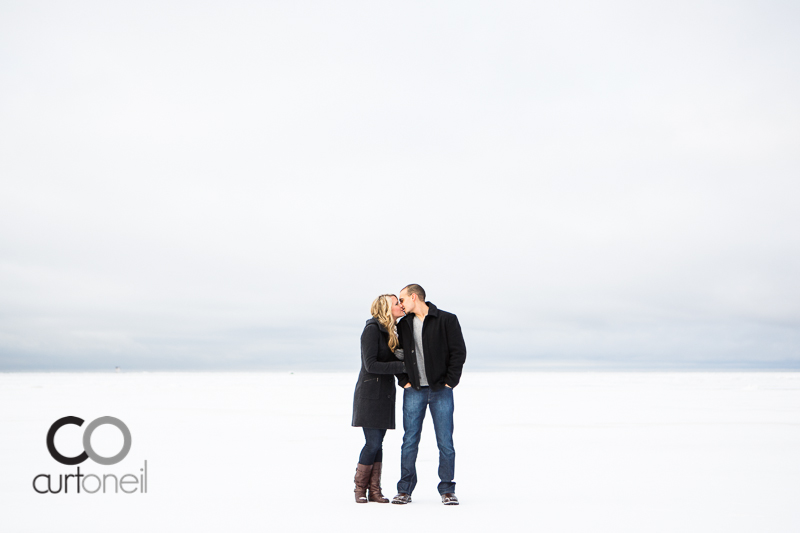 Sault Ste Marie Engagement Photography - Rachel and James - winter, cold, ice