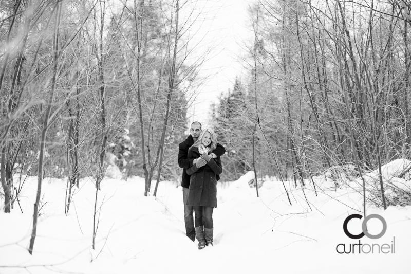 Sault Ste Marie Engagement Photography - Rachel and James - winter, cold, ice