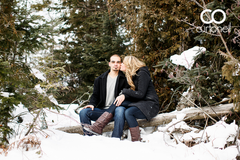 Sault Ste Marie Engagement Photography - Rachel and James - winter, cold, ice