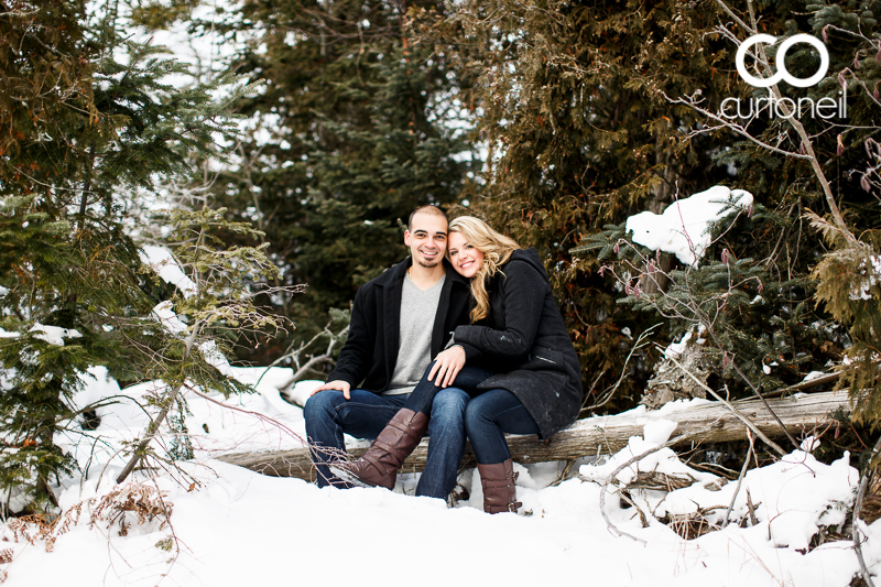 Sault Ste Marie Engagement Photography - Rachel and James - winter, cold, ice