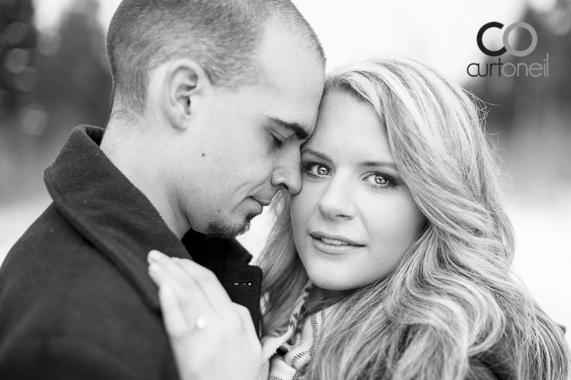Sault Ste Marie Engagement Photography - Rachel and James - winter, cold, ice