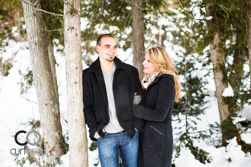 Sault Ste Marie Engagement Photography - Rachel and James - winter, cold, ice