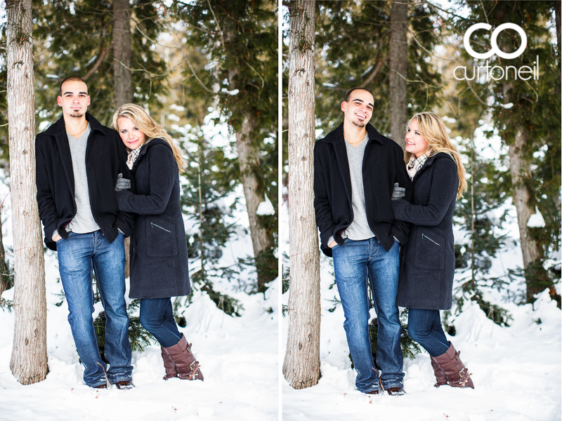 Sault Ste Marie Engagement Photography - Rachel and James - winter, cold, ice