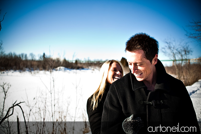 Engagement Shoot - Soo Locks - Bridge Laugh