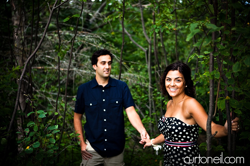 Sault Ste Marie Engagement Photography - Sandy and Skip - Gros cap bluffs bush