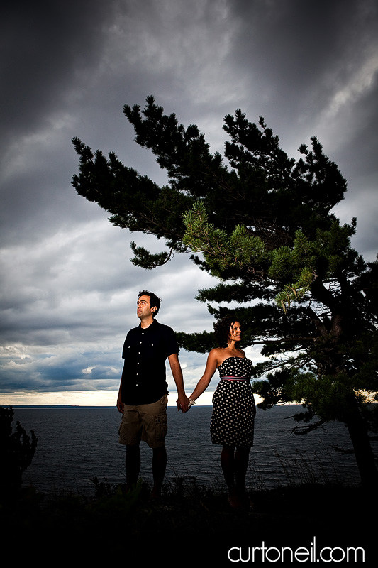 Sault Ste Marie Engagement Photography - Sandy and Skip - Gros cap bluffs