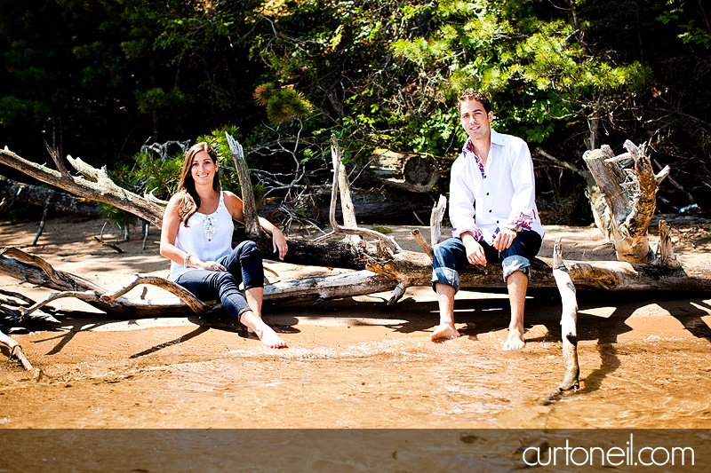 Sault Ste Marie Engagement Photography - Siobhan and Nick, beach and Mark's Bay conversavation area