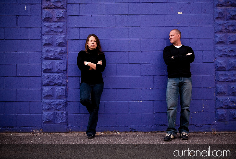 Engagement Shoot - the purple wall of attitude