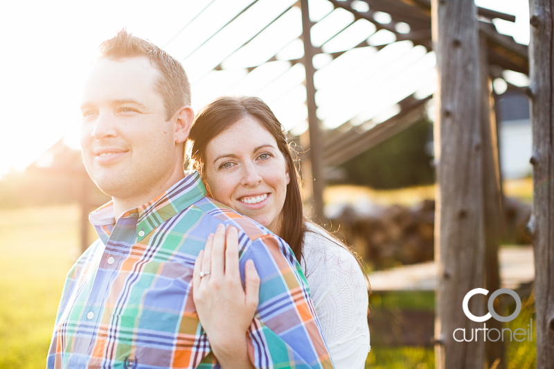 Sault Ste Marie Engagement Photography - Stacey and Deryl - sunset at Mockingbird Hill Farm