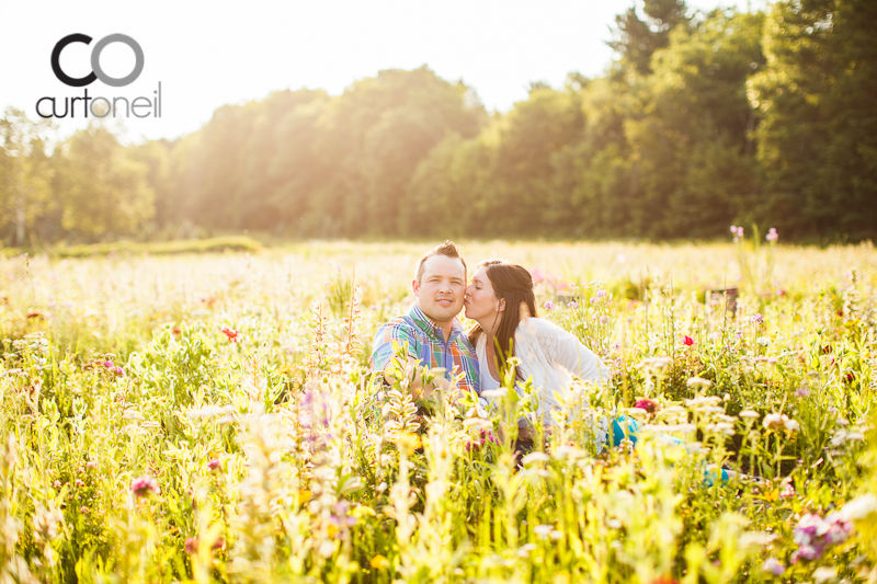 Sault Ste Marie Engagement Photography - Stacey and Deryl - Mockingbird Hill Farm, wild flowers