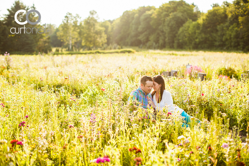 Sault Ste Marie Engagement Photography - Stacey and Deryl - Mockingbird Hill Farm, wild flowers