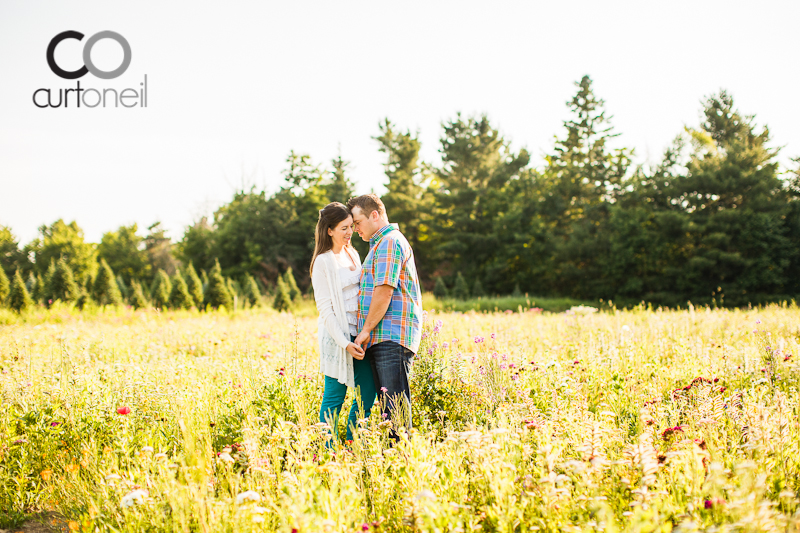 Sault Ste Marie Engagement Photography - Stacey and Deryl - Mockingbird Hill Farm, wild flowers