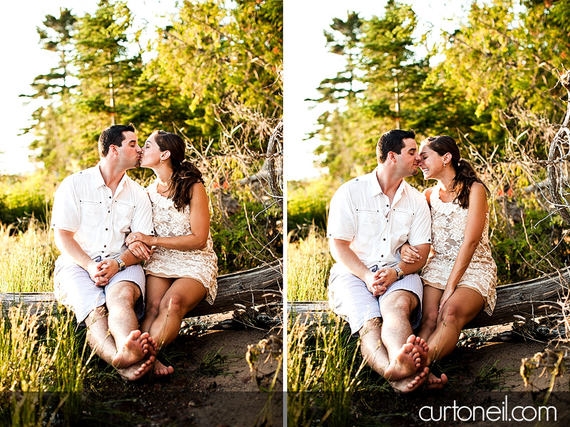 Sault Ste Marie Engagement Photogrpahy - Steph and Chris, beach, sunset