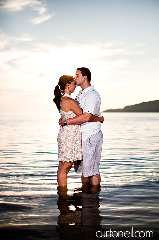 Sault Ste Marie Engagement Photogrpahy - Steph and Chris, beach, sunset
