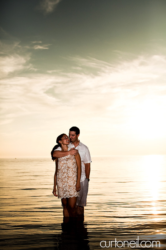 Sault Ste Marie Engagement Photogrpahy - Steph and Chris, beach, sunset
