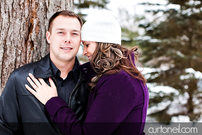 Sault Ste Marie Engagement Photography - Steph and Matt - cold winter photos