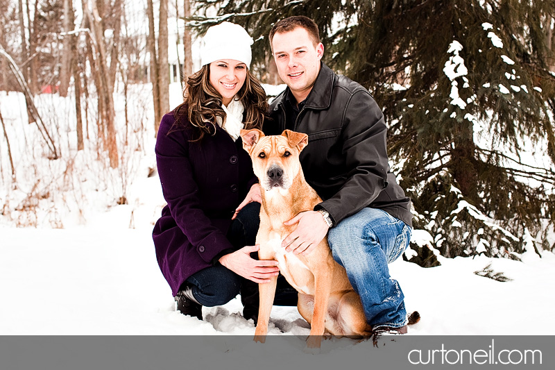 Sault Ste Marie Engagement Photography - Steph and Matt - cold winter photos