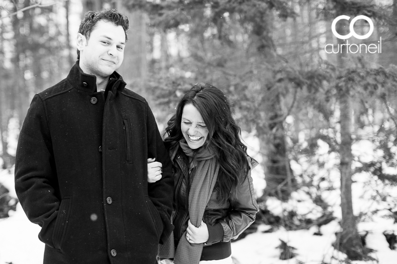 Sault Ste Marie Engagement Photography - Stacey and  Jon - winter, cold, hub trail