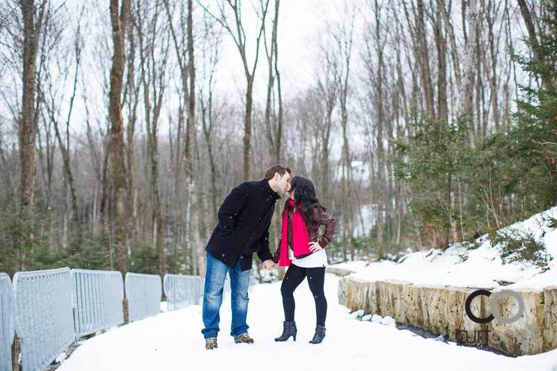 Sault Ste Marie Engagement Photography - Stacey and  Jon - winter, cold, hub trail