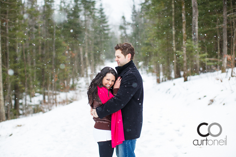 Sault Ste Marie Engagement Photography - Stacey and  Jon - winter, cold, hub trail